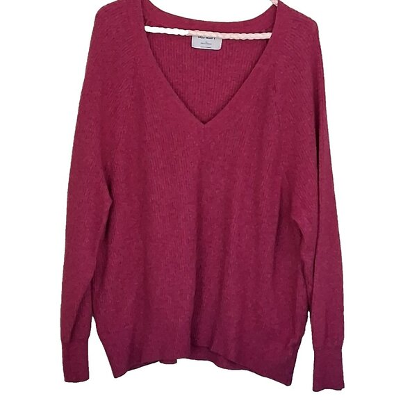 Old Navy Women V-Neck Sweater Size 2X Pink Long Sleeve Pullover Machine Washable - Picture 1 of 10